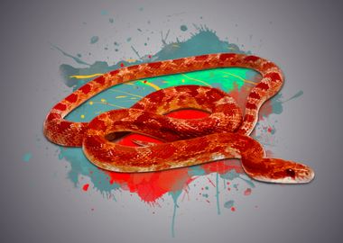 Corn Snake Watercolor