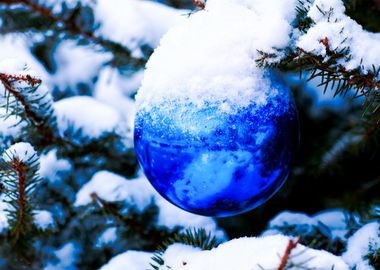 Blue Christmas Ornament