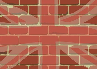 Union Jack Sprayed on Wall