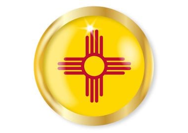 New Mexico Flag Button