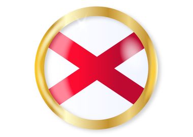 Alabama Flag Button