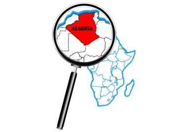 Algeria Magnifying Glass