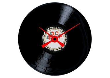 Rock Record Clock Face