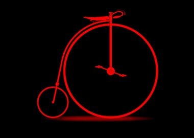 Red Penny Farthing