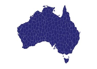 Australia Map Mosaic