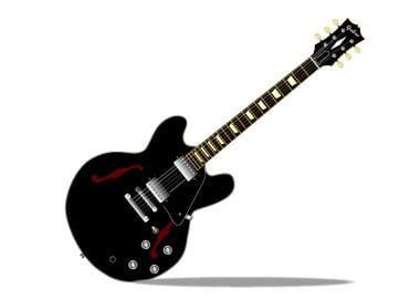 Black Semi Solid Guitar