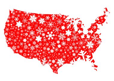 America Map Christmas