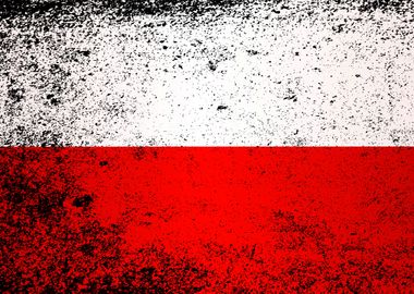 Flag of Poland Grunge