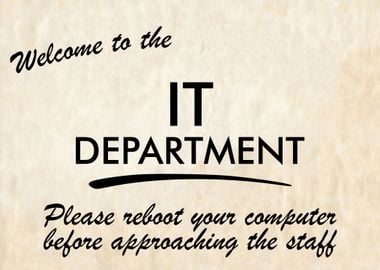 IT Department Office Funny