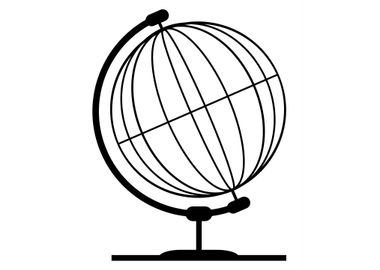 Mounted Wired Globe 