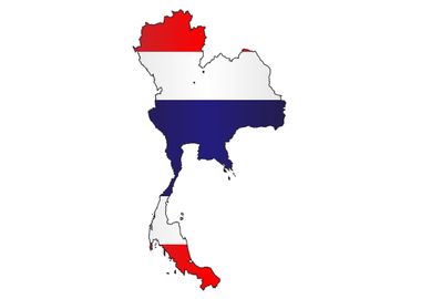 Thailand Outline Map 