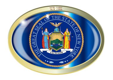 New York State Seal Button