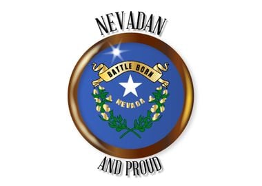 Nevada Proud Flag Button