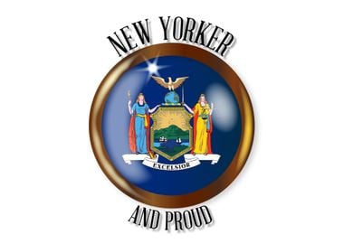 New York Proud Flag Button