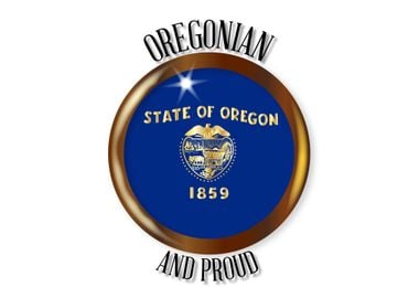 Oregon Proud Flag Button