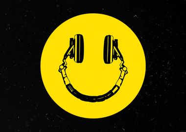 DJ EDM Smiley Headphones