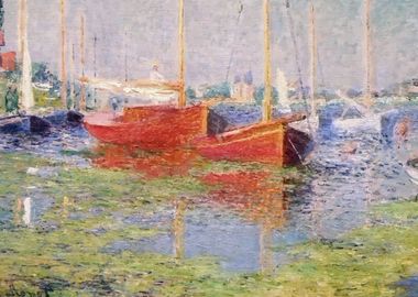 Claude Monet Boat in port