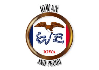 Iowa Proud Flag Button