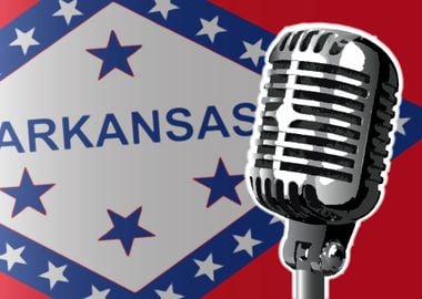 Arkansas Flag Microphone