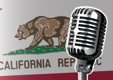 California Flag Microphone