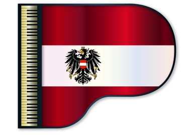 Grand Piano Austrian Flag