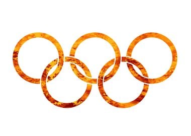 Flaming Olympic Rings