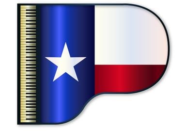 Grand Piano Texas Flag