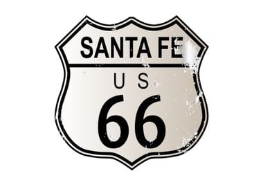 Santa Fe Route 66 Sign 