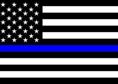 police thin blue line flag