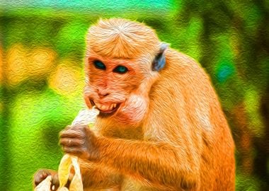 Monkey Eating a Banana