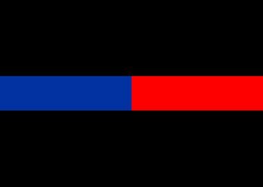 Thin Red blue Line Flag