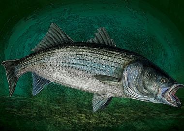 Striped Bass Blue Green