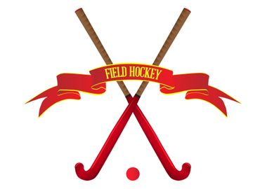 Field Hocky Ribbon Banner 