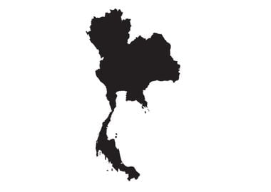 Thailand Silhouette Map