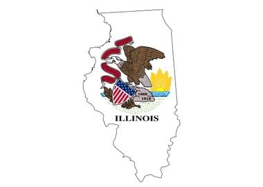 Illinois Outline Map