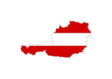 Austria flag map