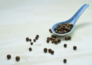 allspice seeds spoon