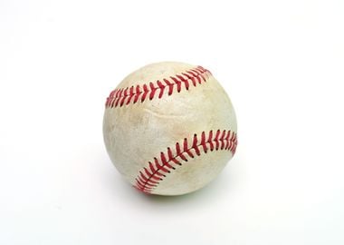 Baseball ball over white