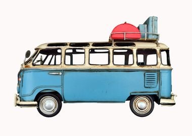 vintage blue van toy