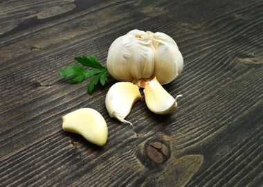 rustic garlic background