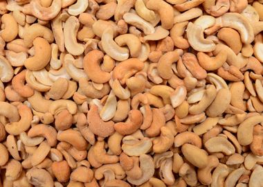 Roasted cashews background