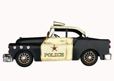 vintage police car toy