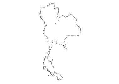 Thailand Outline Map