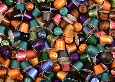 coffee capsules background