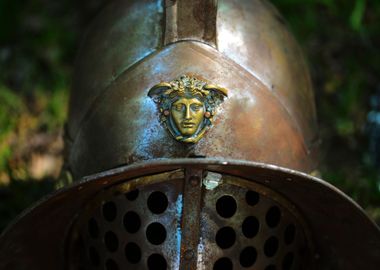 Gladiator metal helmet