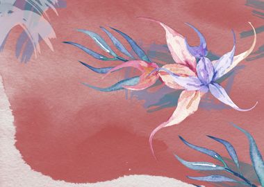 Abst Watercolor Flowers 48