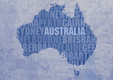 Australia Country Word Map