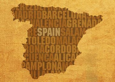 Spain Country Word Map