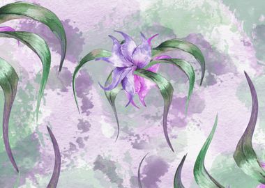 Abst Watercolor Flowers 29