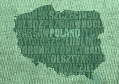 Poland Country Word Map